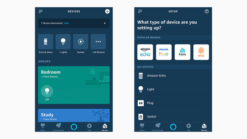 Alexa funciona con una larga y creciente lista de dispositivos inteligentes para el hogar, y conectarlos es muy fácil.Captura: Gizmodo
